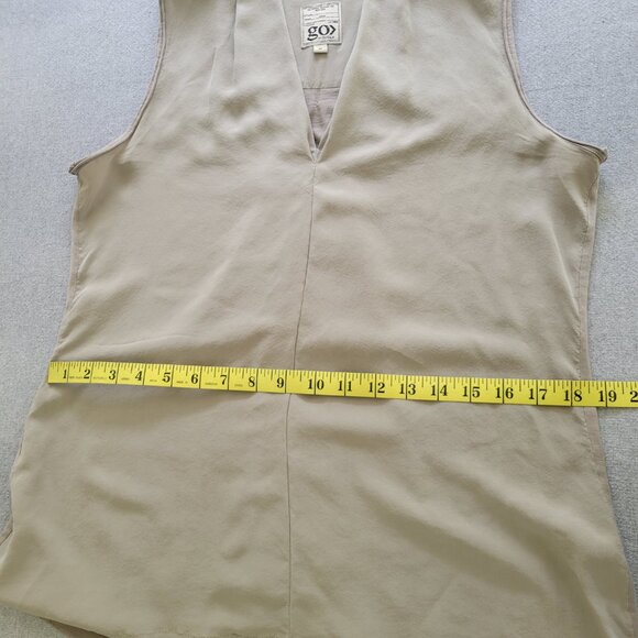 Go> by GoSilk - Silk and Linen Sleeveless top - Picture 4 of 10